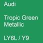 Preview: Audi, Tropic Green Metallic, LY6L / Y9.